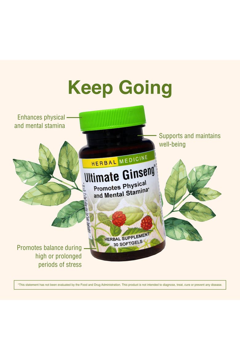 Ultimate Ginseng Softgels - Support Continuous Physical Activity - Aids Brain Health - Supports Daily Stamina for Physical & Intellectual Activity - Gluten-Free - 30 Softgels, Alternate, color, No Color