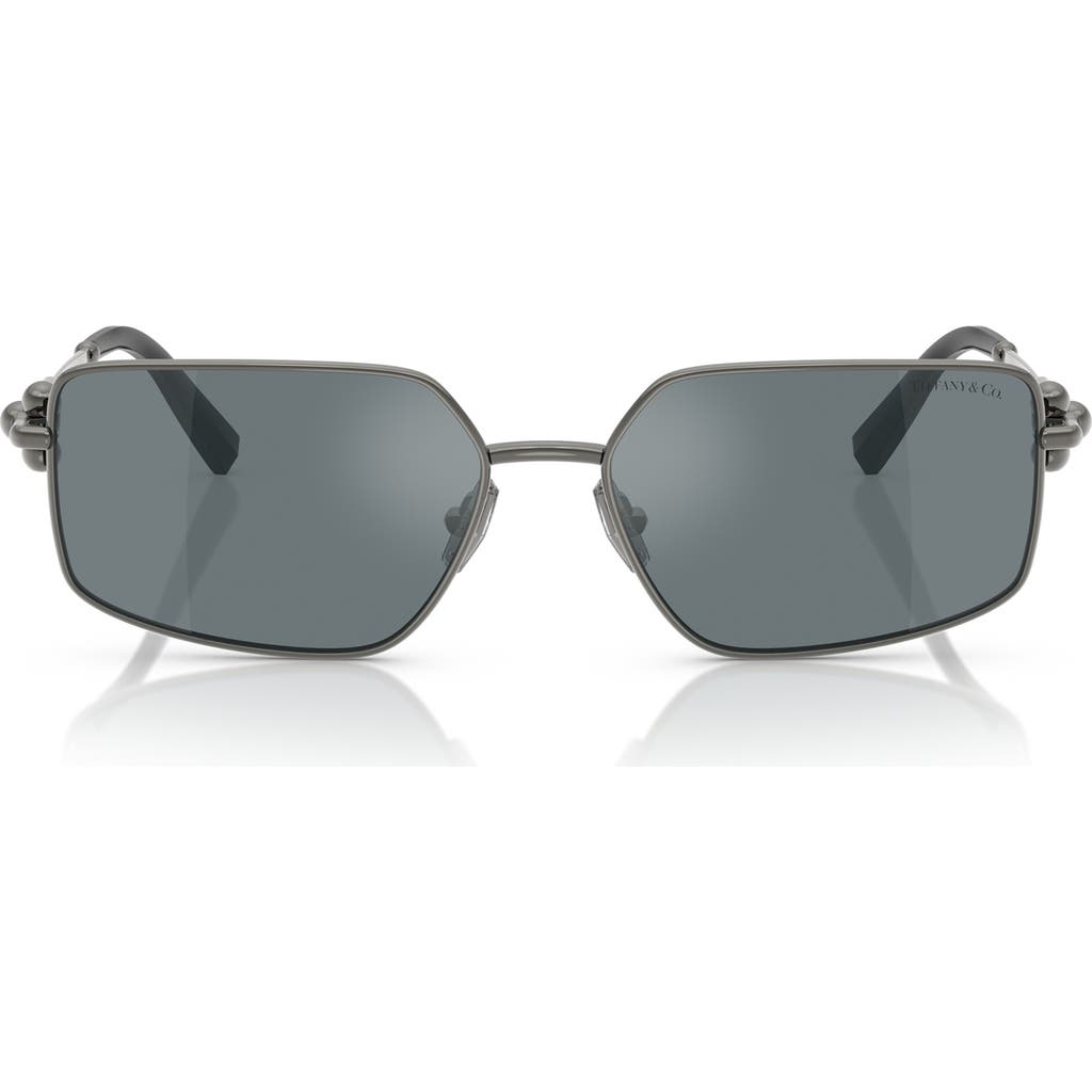 Tiffany & Co . 58mm Rectangular Sunglasses In Blue