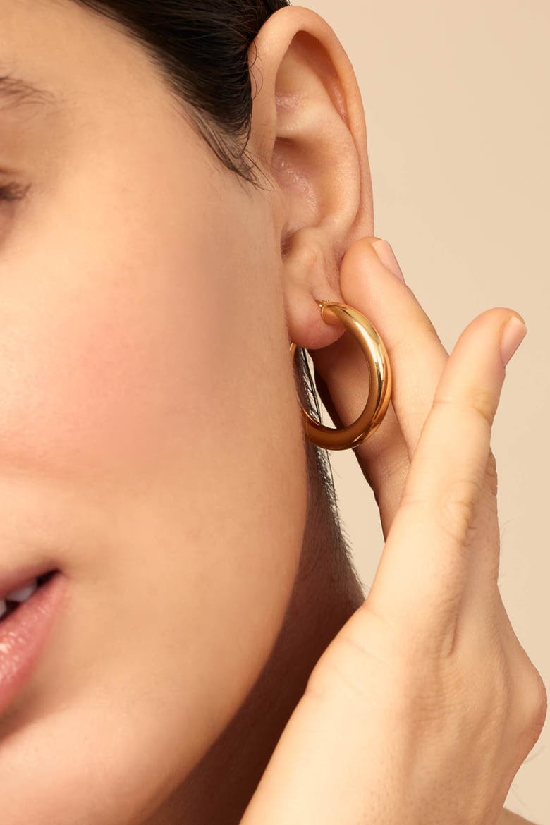 18K Gold Everything Bold Large Hoops, Alternate, color, Yellow Gold