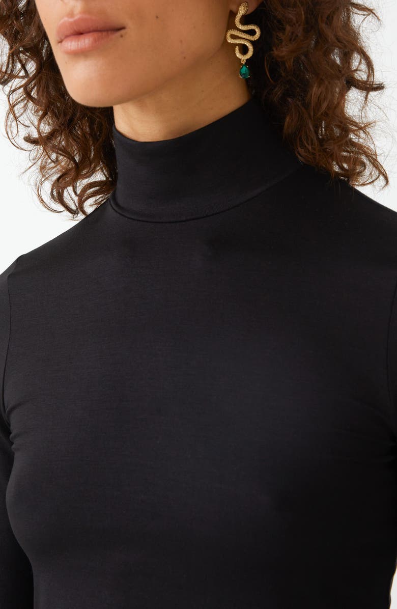 & Other Stories Mock Neck Top, Alternate, color, Black