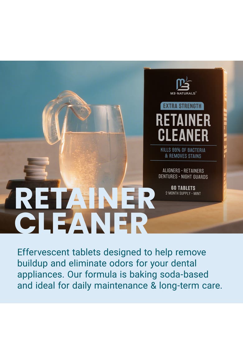 Mint Retainer Cleaner for Dentures, Invisalign, Retainers, Alternate, color, 60 ct