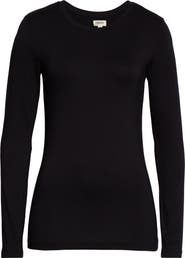 L'AGENCE Tess Long Sleeve Stretch Jersey Top
