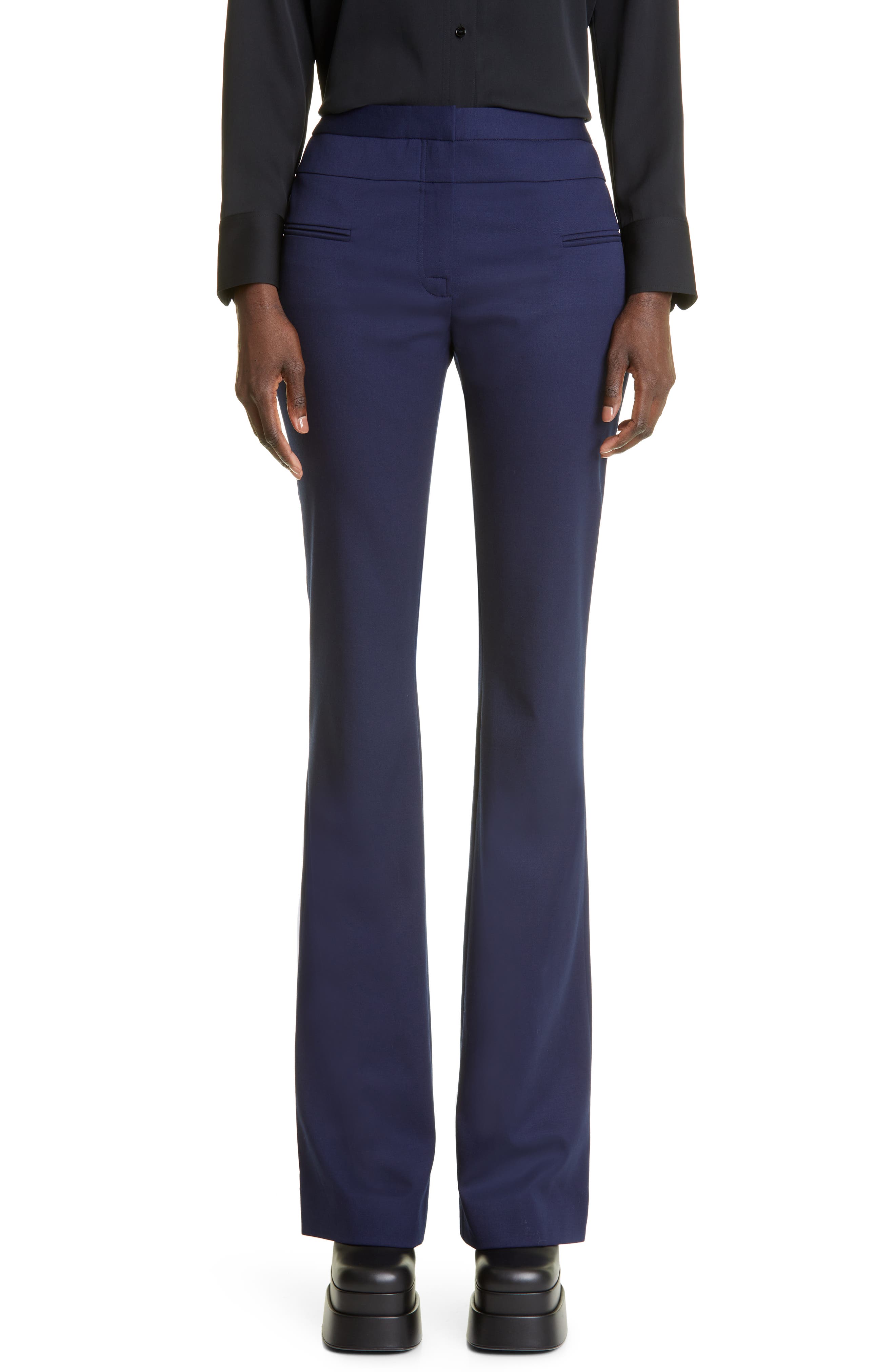 Altuzarra Stretch Wool Serge Straight Leg Pants