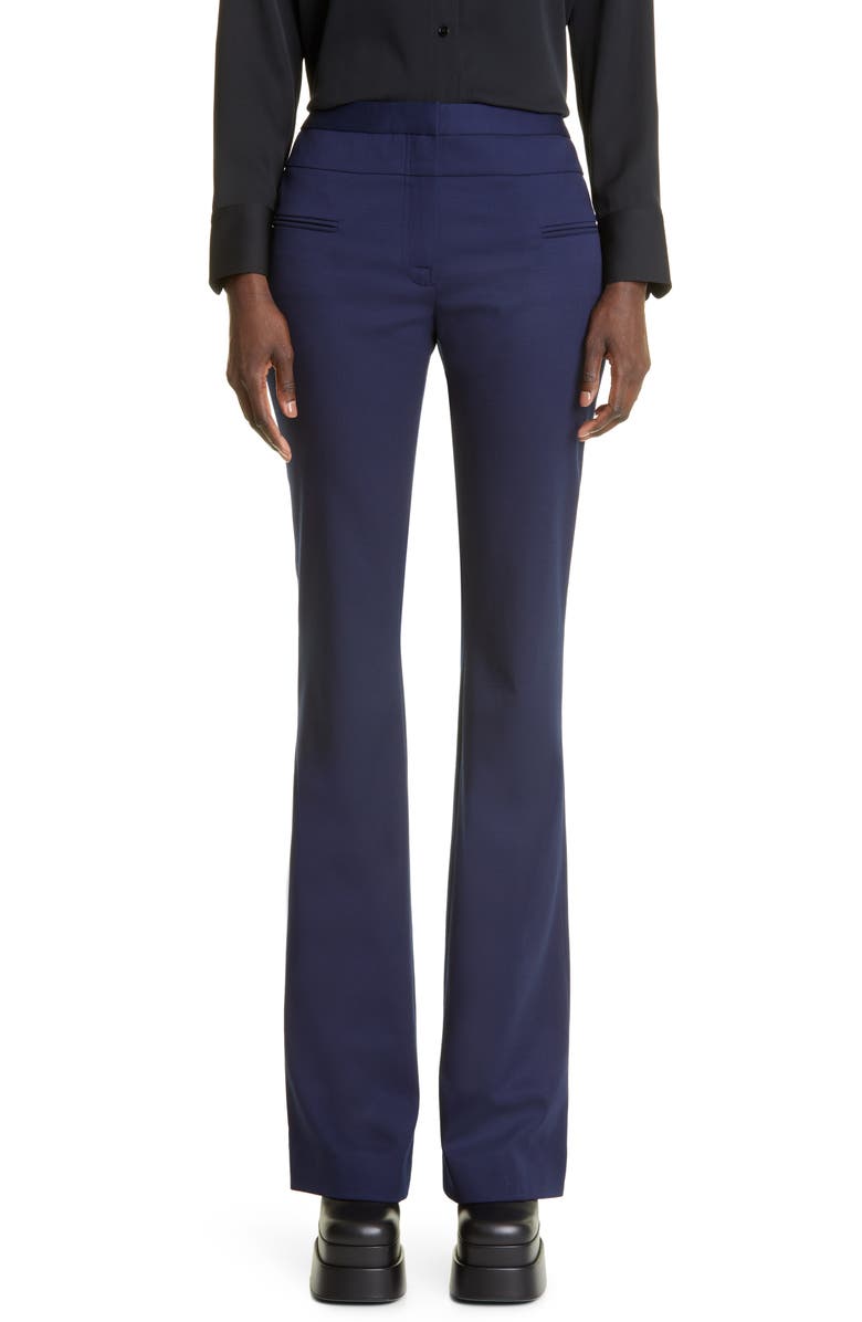 Altuzarra Stretch Wool Serge Straight Leg Pants, Main, color, 