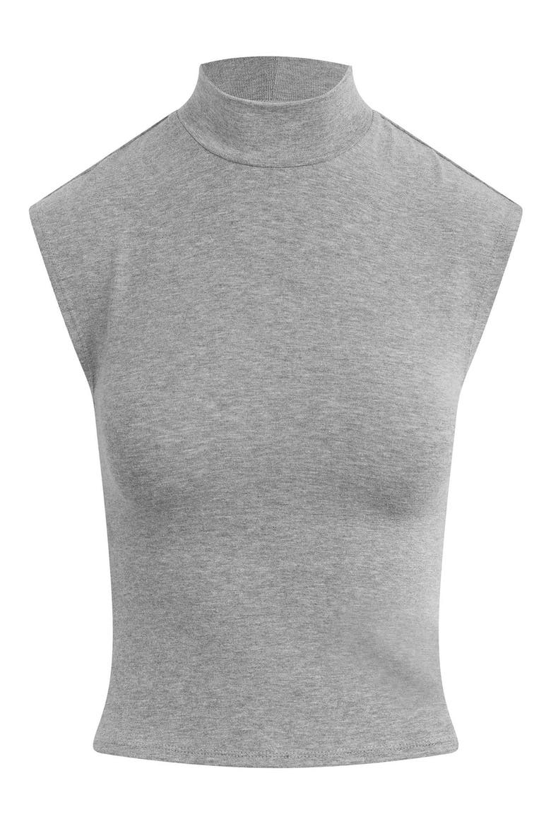 Heritage Mock Neck Top, Alternate, color, HEATHER GREY