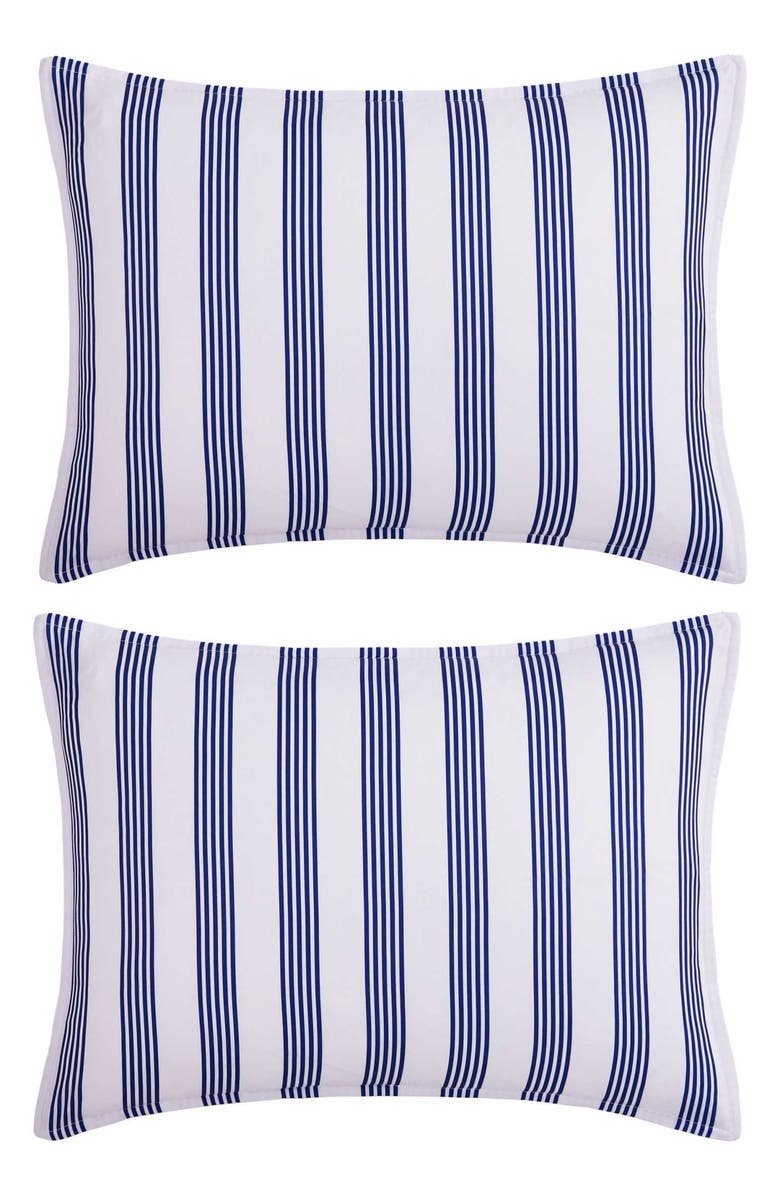 Tommy Hilfiger Campus Stripe 4-Piece Bedding Set, Alternate, color, White/ Blue