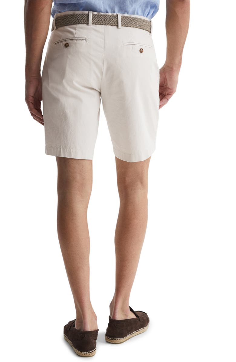 Reiss Wicket Stretch Cotton Chino Shorts, Alternate, color, Chalk