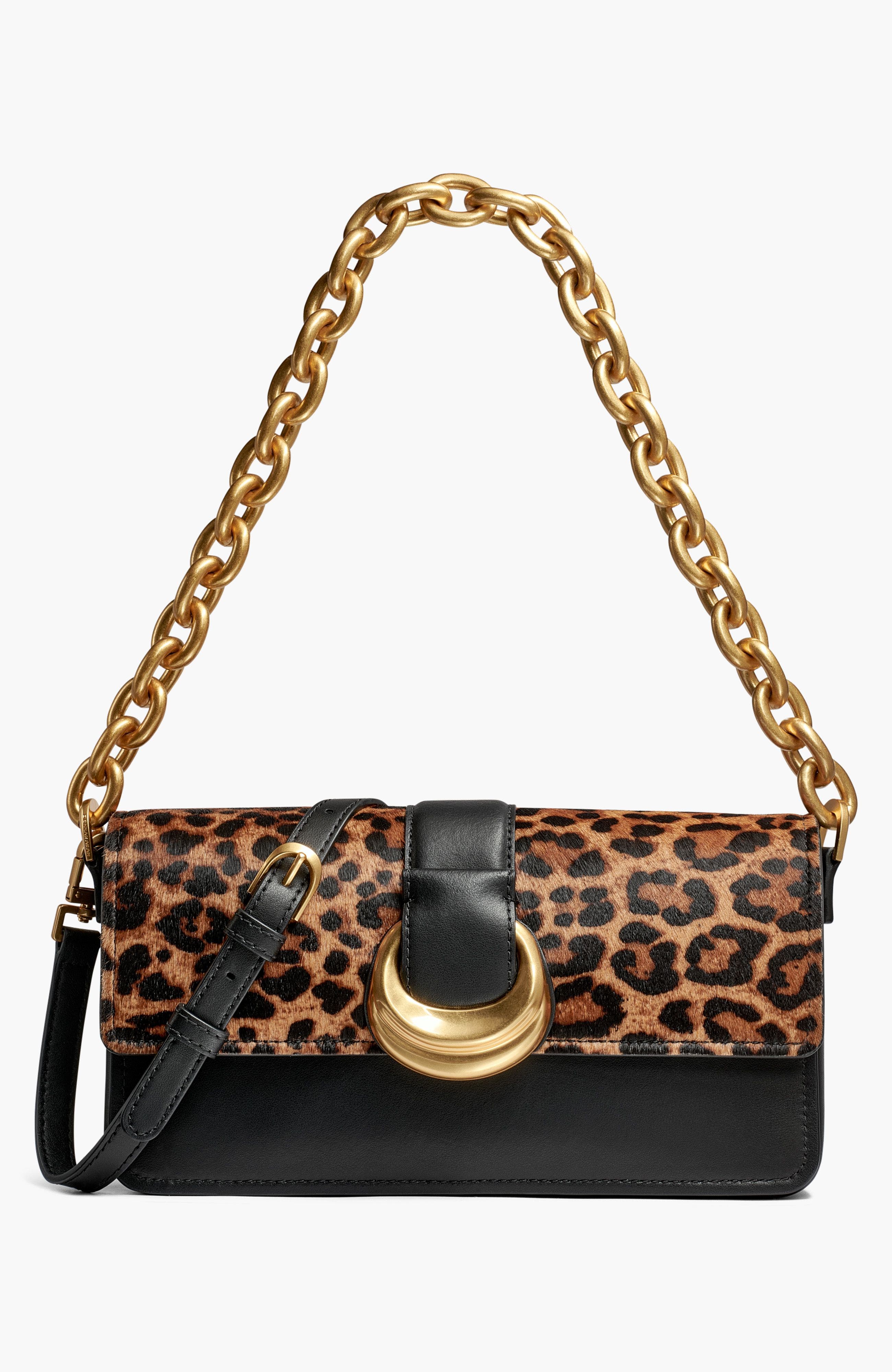 Donna Karan New York Valley Stream Leopard Shoulder, Main, color, 