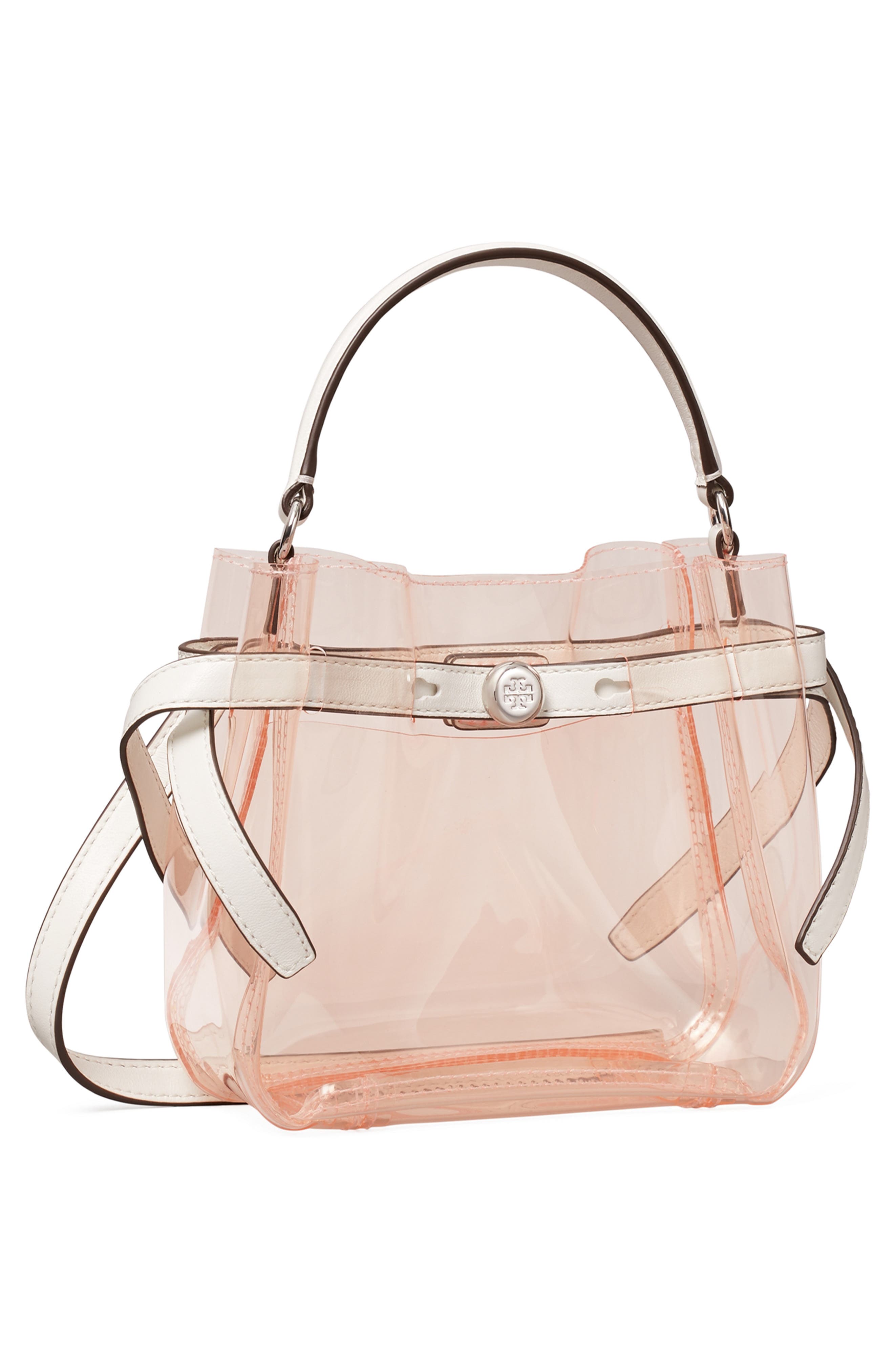 Mini Romy Clear Bucket Bag (Nordstrom Exclusive), Alternate, color, FLAMINGO PINK