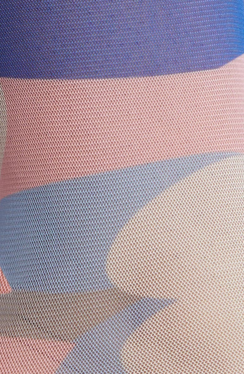 HIGH HEEL JUNGLE Retro Floral Mesh Socks, Alternate, color, 