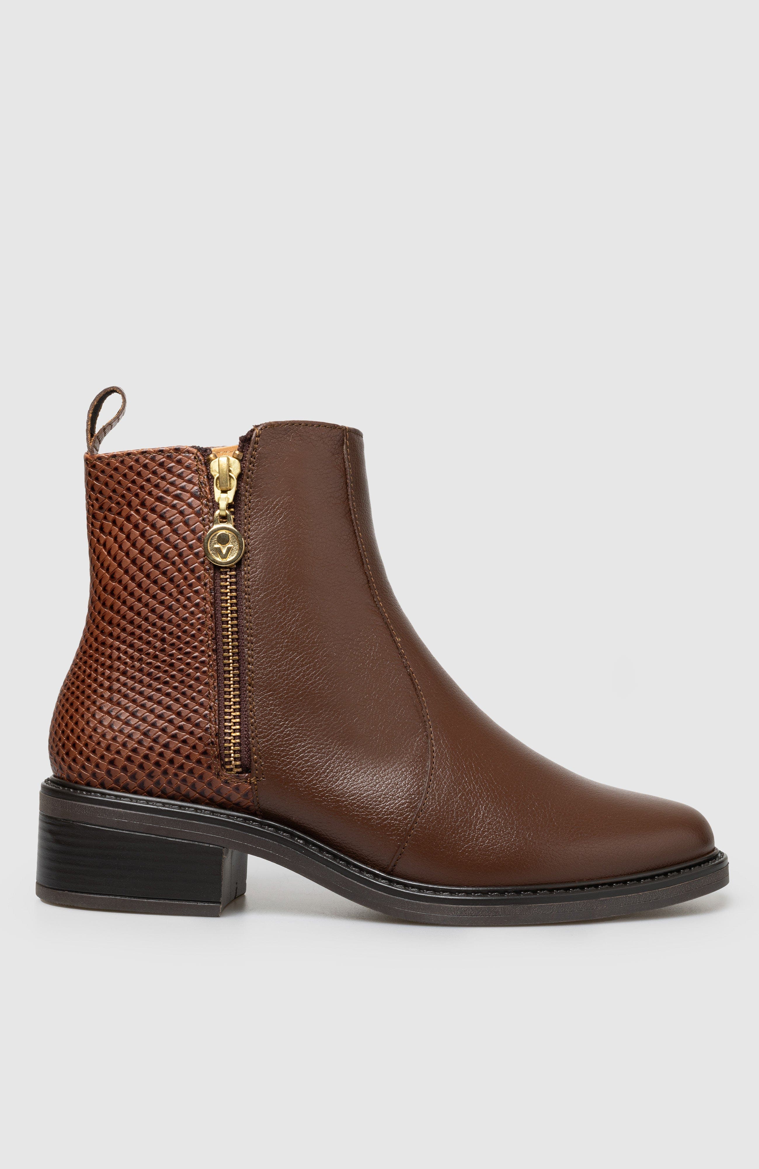 Lula Side Zip Bootie, Alternate, color, Brown