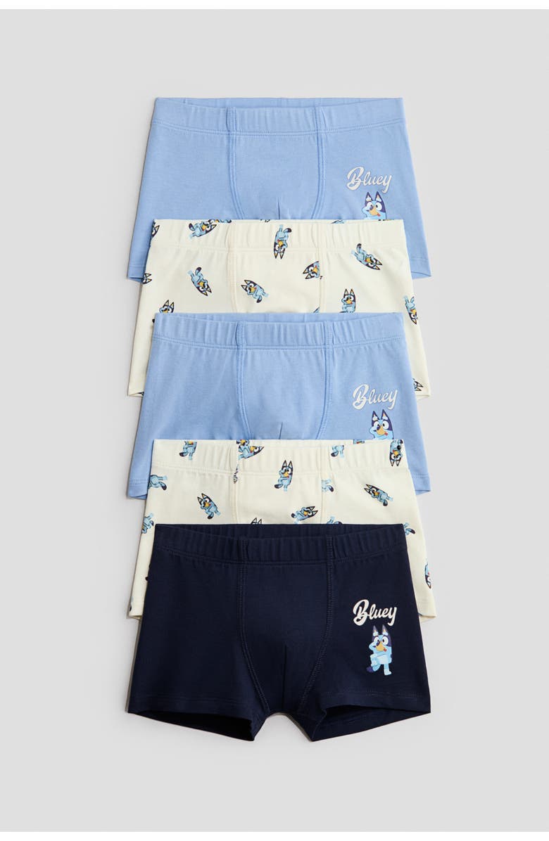H&M 5-pack Trunks, Main, color, Light Blue/Bluey