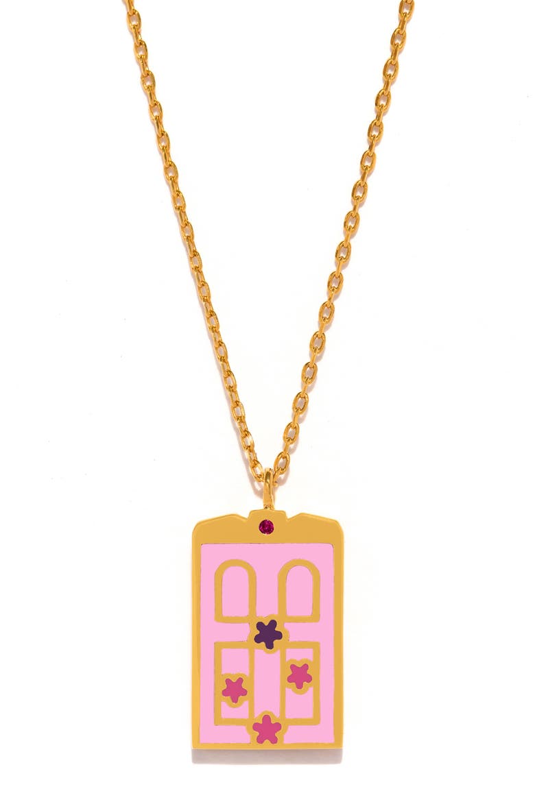 x Disney® Pixar Monster's Inc. Boo's Door Pendant Necklace, Main, color, GOLD