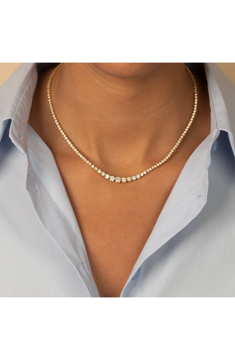 BY ADINA EDEN CZ Bezel Graduated Tennis Necklace, Alternate, color, 
