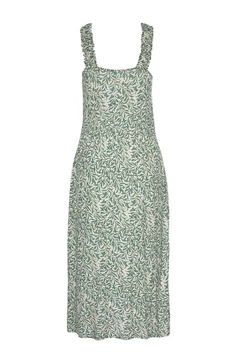 LASCANA Women's Smocked Strap Dress, Alternate, color, Green Printed