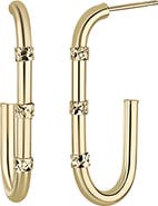 Bony Levy 14K Gold Elongated Hoop Earrings
