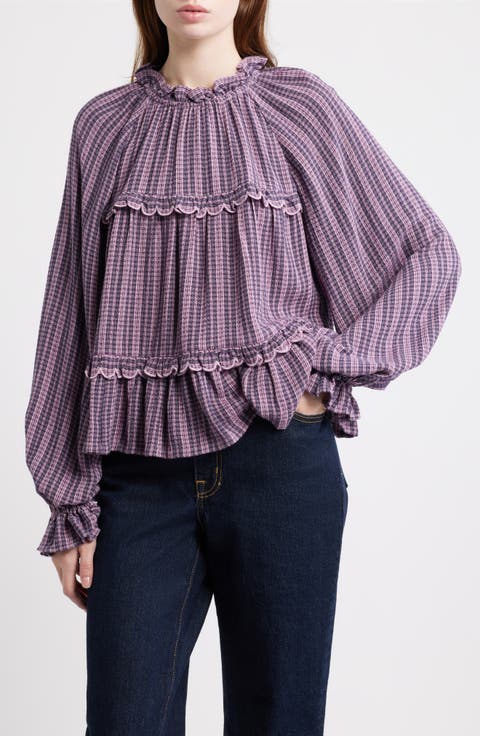 Long Sleeve Plaid Woven Shirt