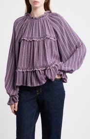 Treasure & Bond Long Sleeve Plaid Woven Shirt