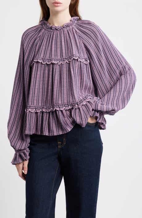 Treasure & Bond Long Sleeve Plaid Woven Shirt