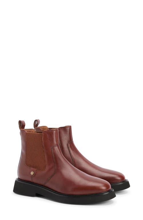 Barbour Delfina Conker Leather Chelsea Boots In Brown