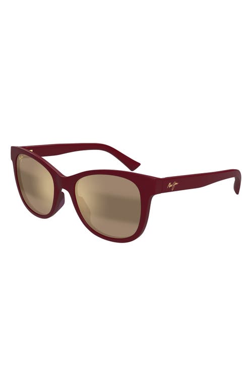 Maui Jim Kioppa 54mm Polarizedplus2® Cat Eye Sunglasses In Matte Cyclamen