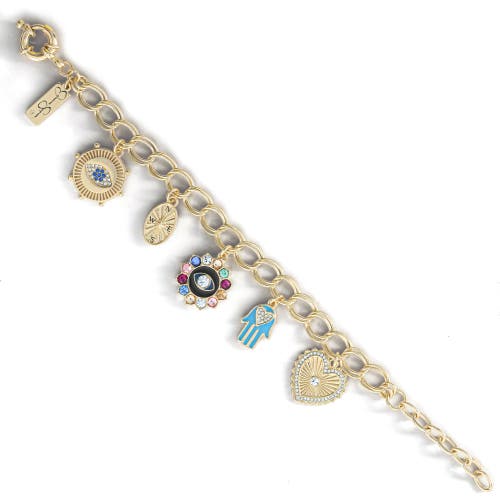 Jessica Simpson Gold-tone Evil Eye Bracelet In Gold
