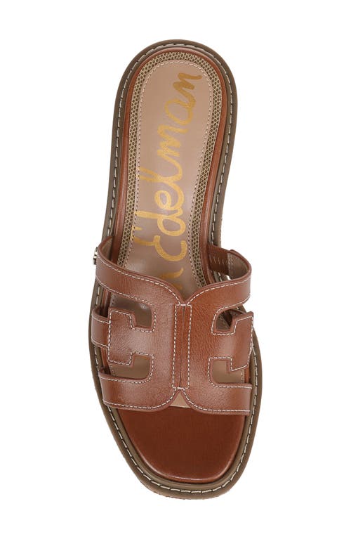 Sam Edelman Laine Platform Wedge Sandal In Rich Cognac