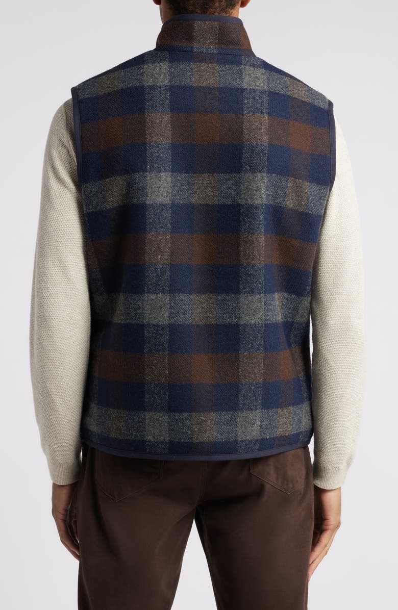 Johnston & Murphy Fleece Lined Felted Check Vest, Alternate, color, 