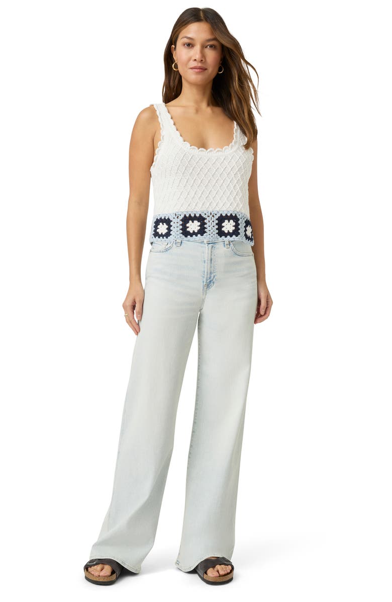 Splendid Sonia Texture Stitch Tank Sweater, Alternate, color, White