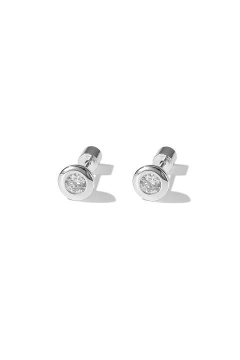 Aurora Bezel Set Solitaire Stud Earrings