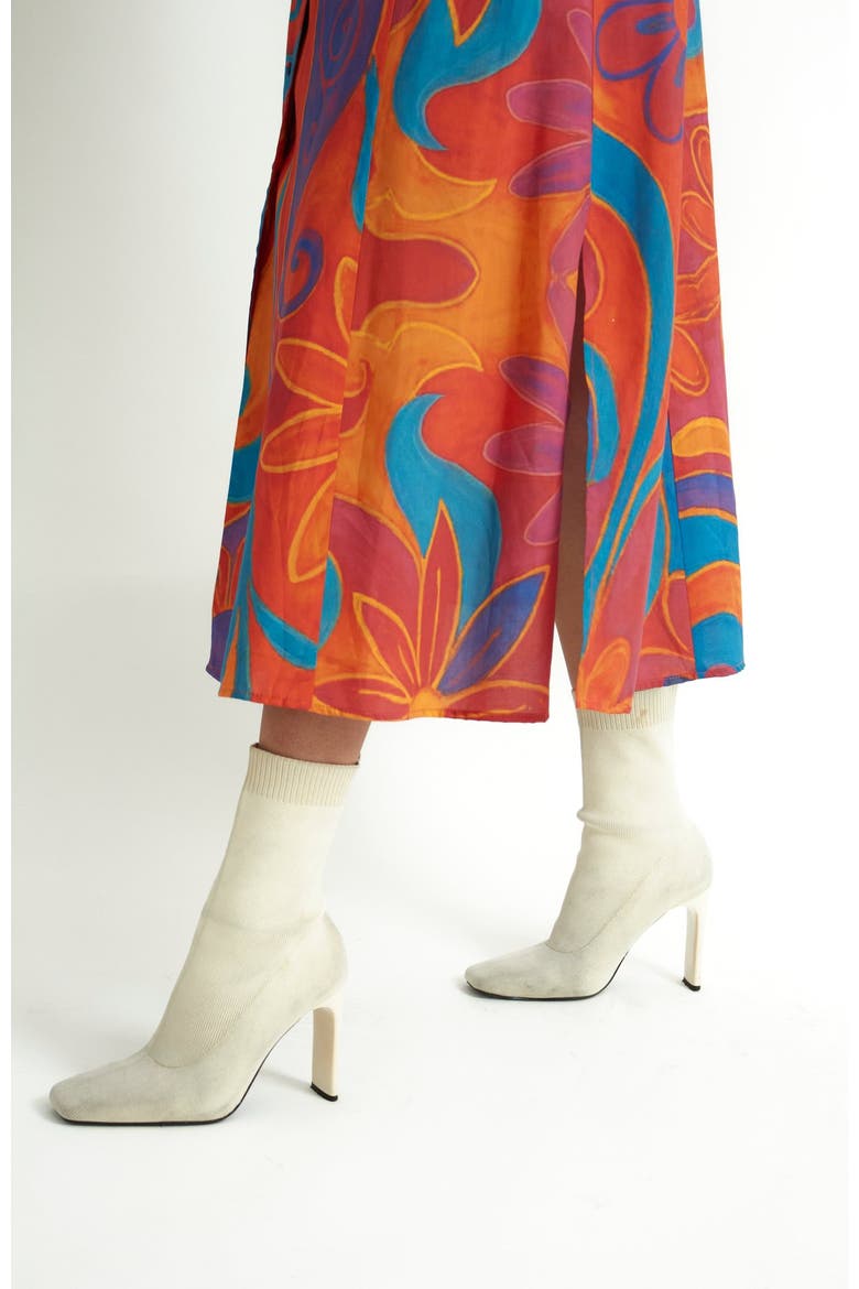 Voyage Dress, Alternate, color, Orange hippie florals