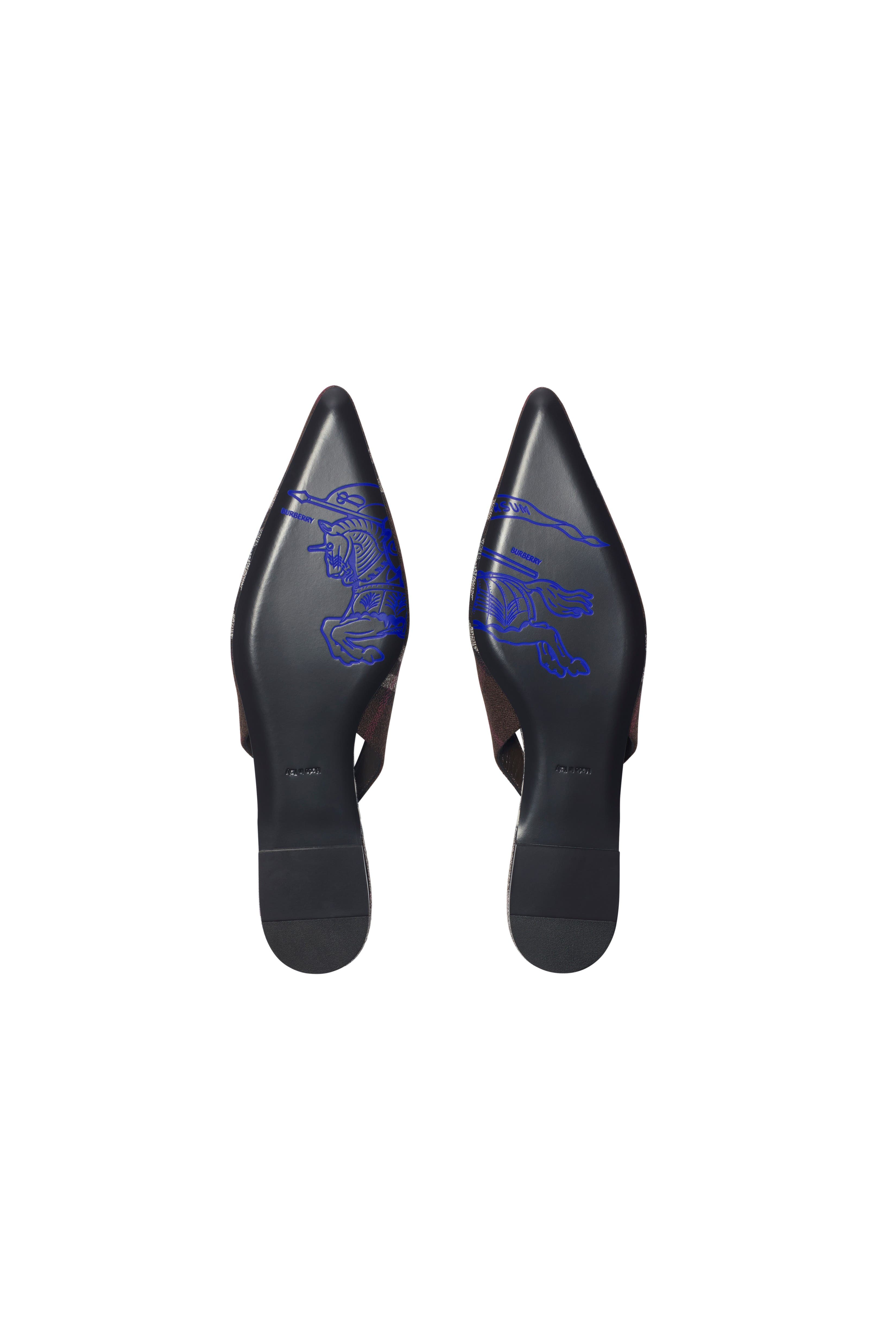 Burberry Check Dame Slingback Ballerinas, Alternate, color, Mahogany Brown