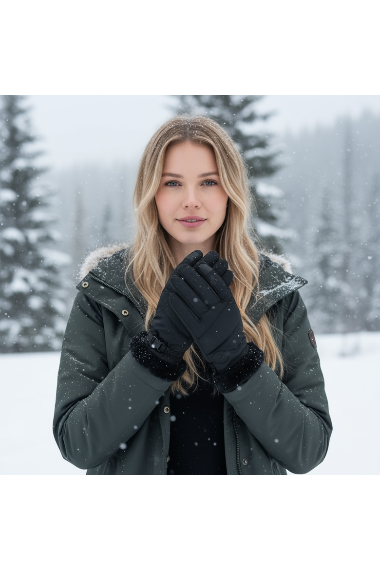 Women's Winter Touchscreen Gloves, Alternate, color, Black
