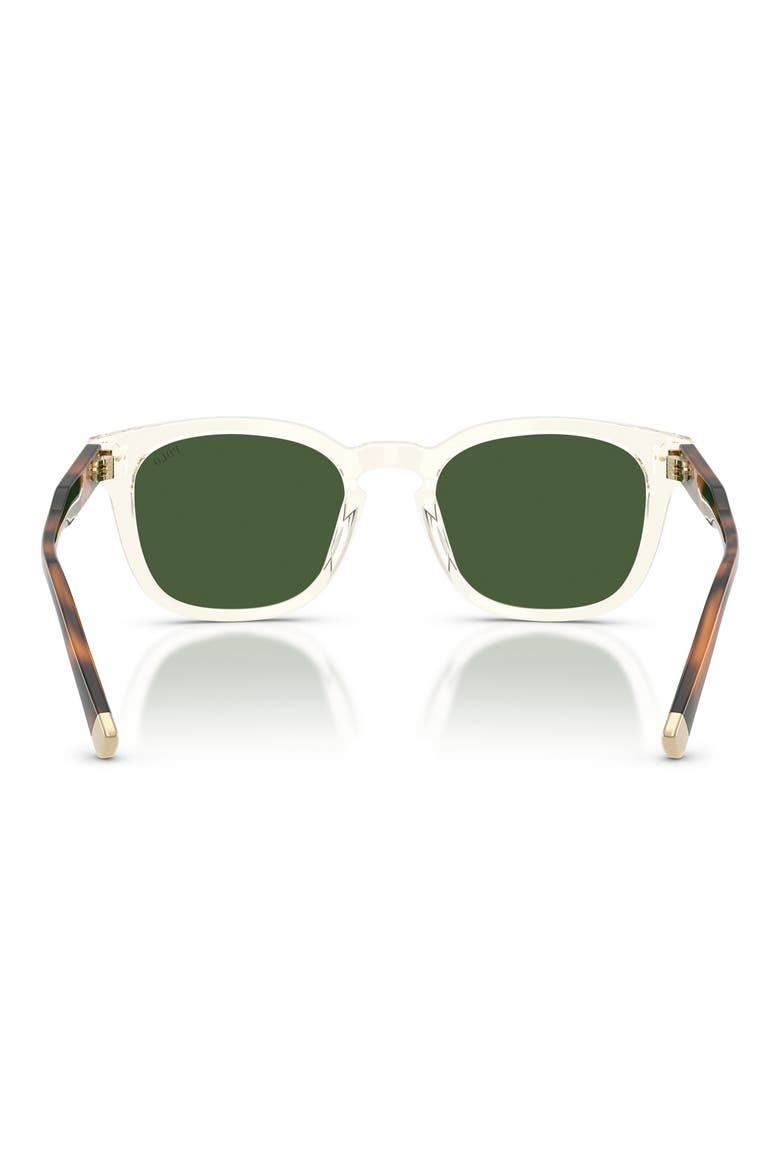 52mm Square Sunglasses, Alternate, color, TRANSPARENT YELLOW / GREEN