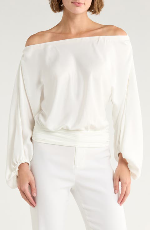 Sonja Off the Shoulder Long Sleeve Cropped Top