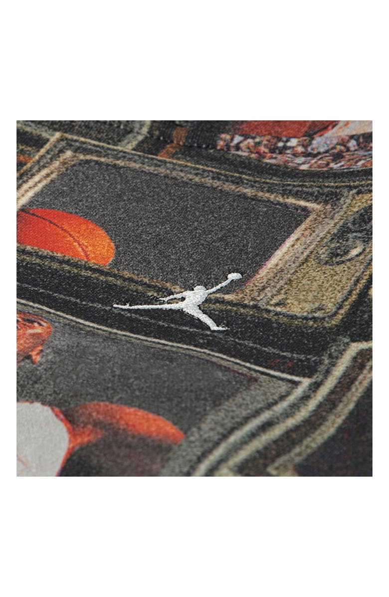 Jordan Kids' MJ Print Brooklyn Fleece Hoodie, Alternate, color, Black