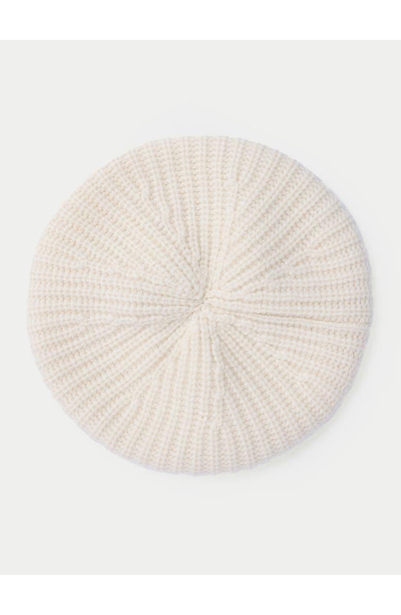 Gobi Cashmere Textured Knit Beret, Alternate, color, White