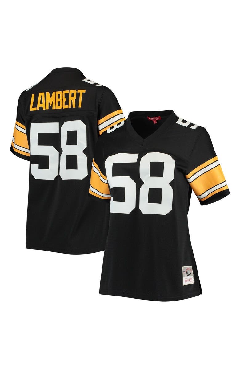 Mitchell & Ness Women's Mitchell & Ness Jack Lambert Black Pittsburgh Steelers Legacy Replica Player Jersey, Main, color, Black