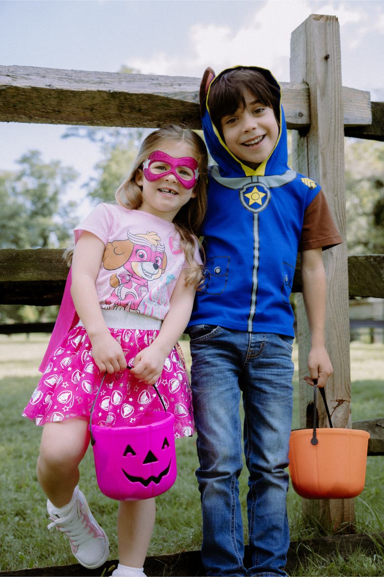 Skye T-Shirt and Tutu Skirt with Cape and Mask Set, Alternate, color, Skye Pink
