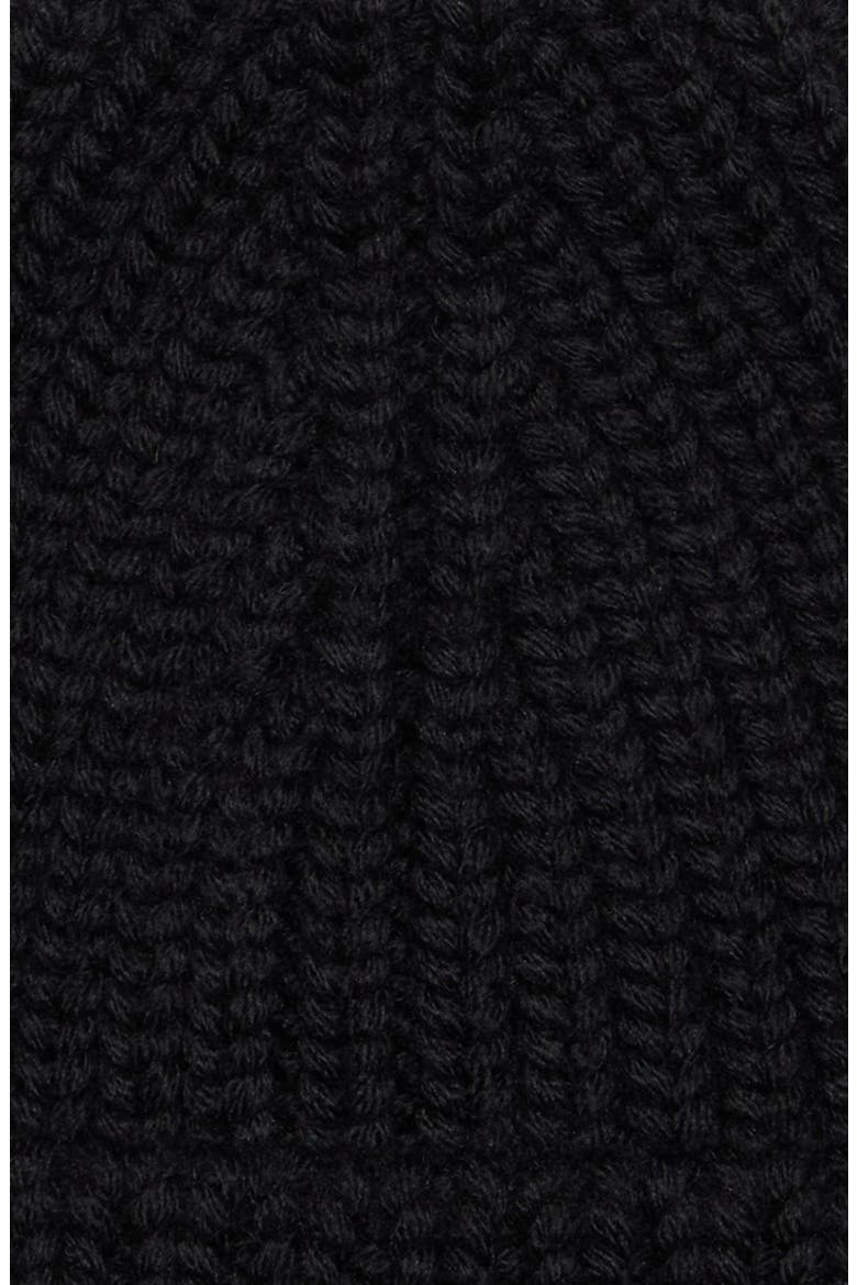 Logo Rib Virgin Wool Beanie, Alternate, color, BLACK
