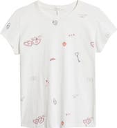 rag & bone Valentine Print Pima Cotton T-Shirt