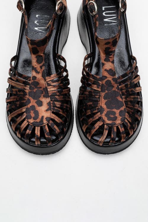 Prologue Shoes Aniel Platform Wedge Sandal In Animal Print