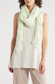 Vince Stripe Cotton Gauze Scarf