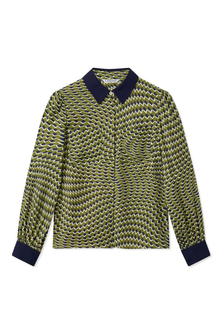 Henri Print Shirt, Alternate, color, GREEN MULTI