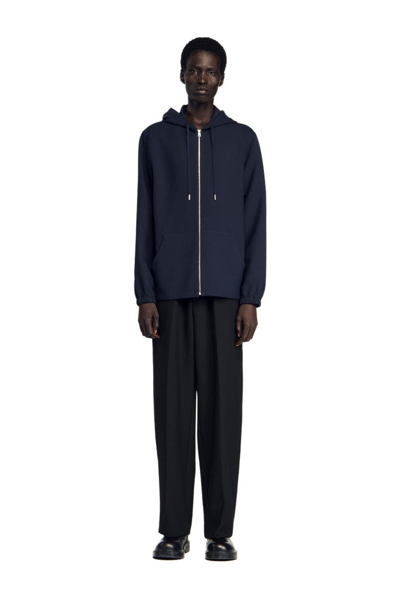Hooded shirt jacket, Alternate, color, Navy blue