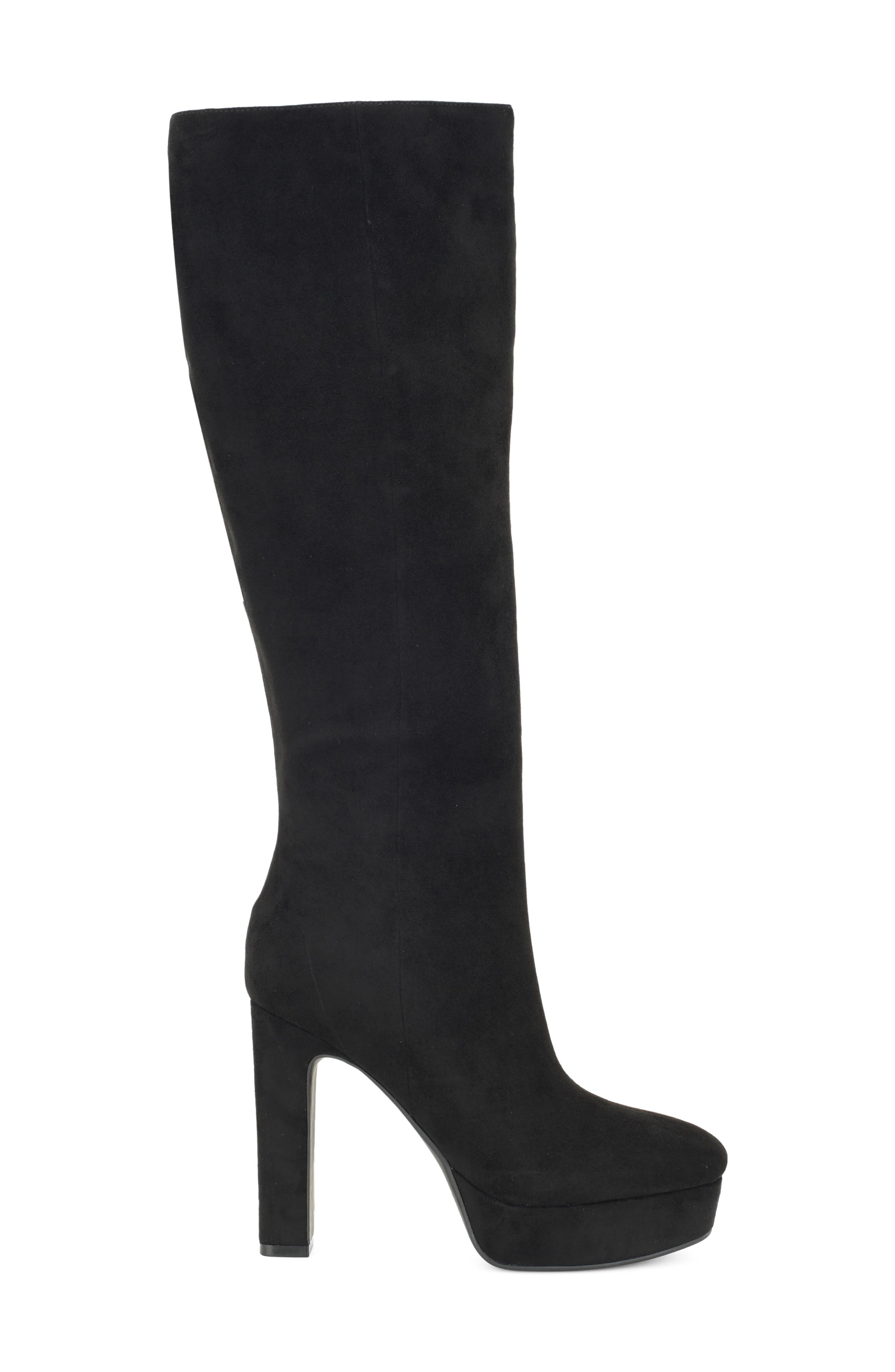 Duane Faux Leather Tall Boot, Alternate, color, BLACK