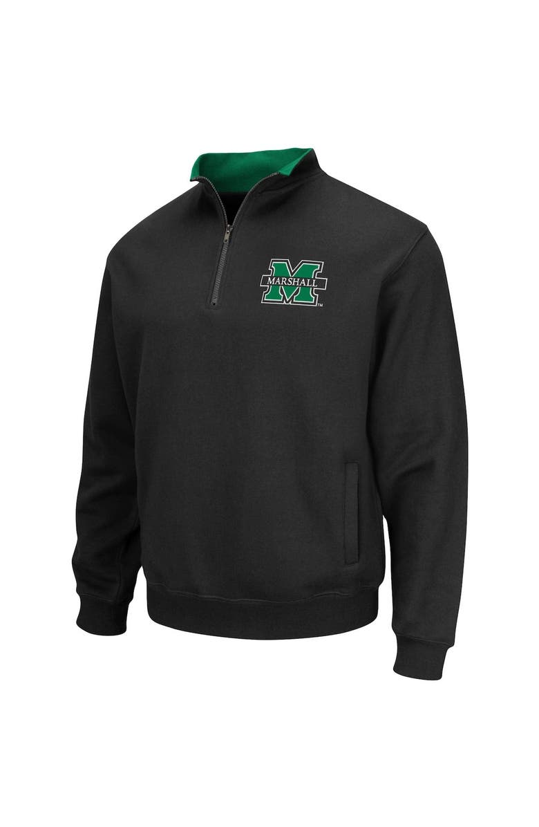 COLOSSEUM Men's Colosseum Black Marshall Thundering Herd Tortugas Logo Quarter-Zip Jacket, Alternate, color, Black