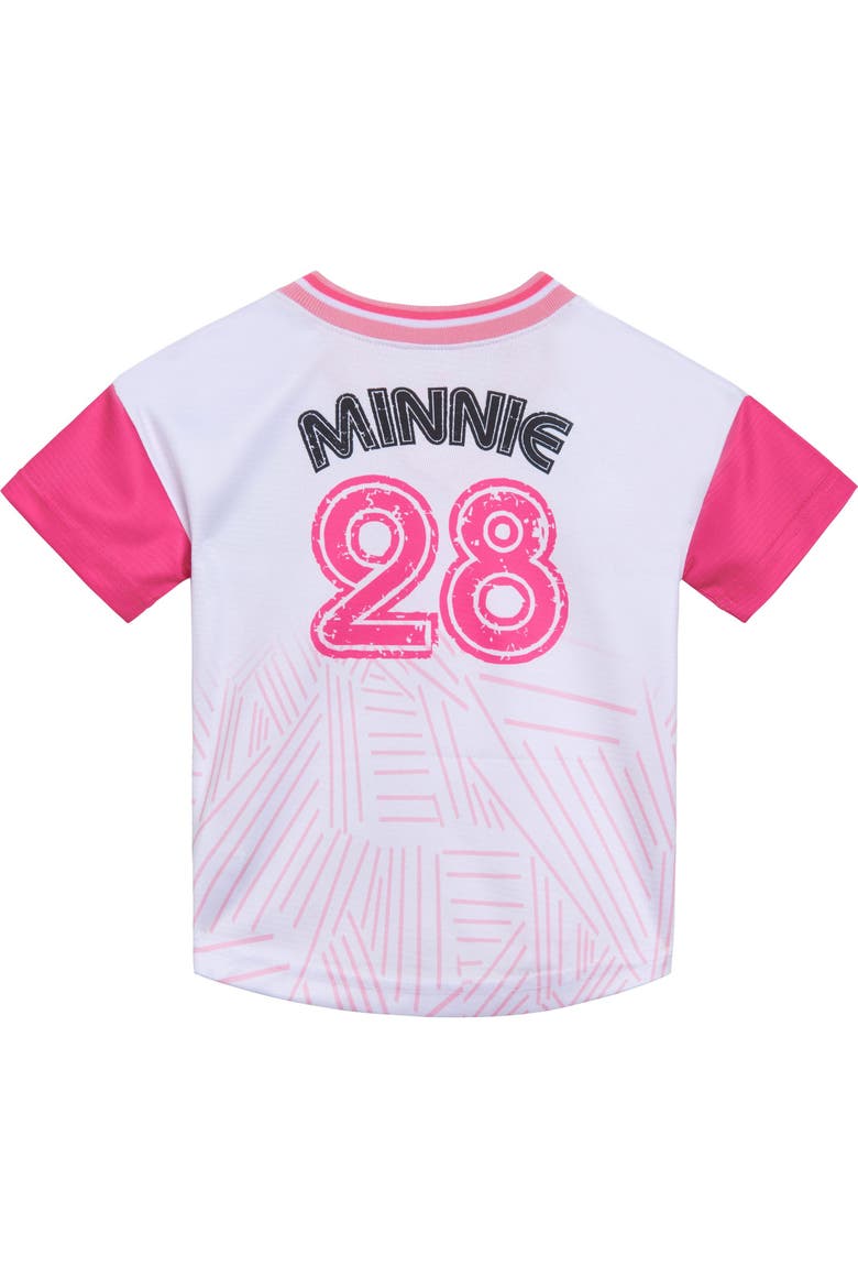 Minnie Mouse Short Sleeve T-Shirt, Alternate, color, Minnie Pink White