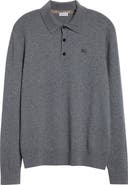 Burberry Carson EKD Long Sleeve Cashmere Blend Polo
