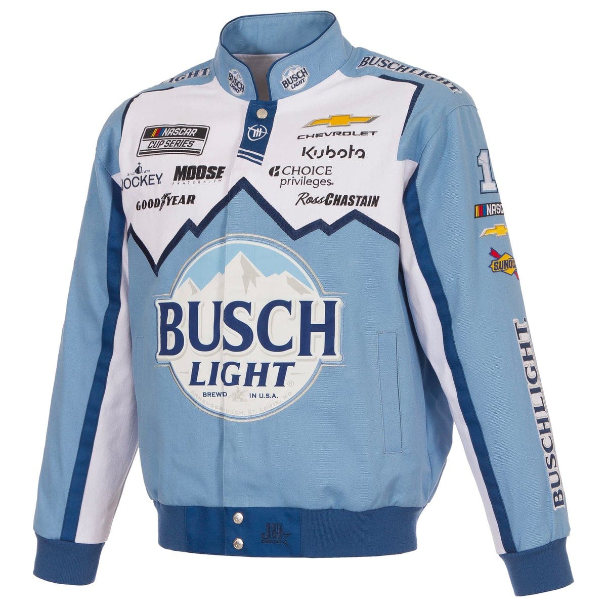 JH DESIGN Men's JH Design Light Blue/White Ross Chastain 2026 Busch ...